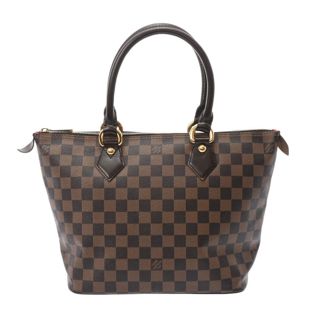 LOUIS VUITTON Damier Saleya Ebene Brown Canvas Handbag